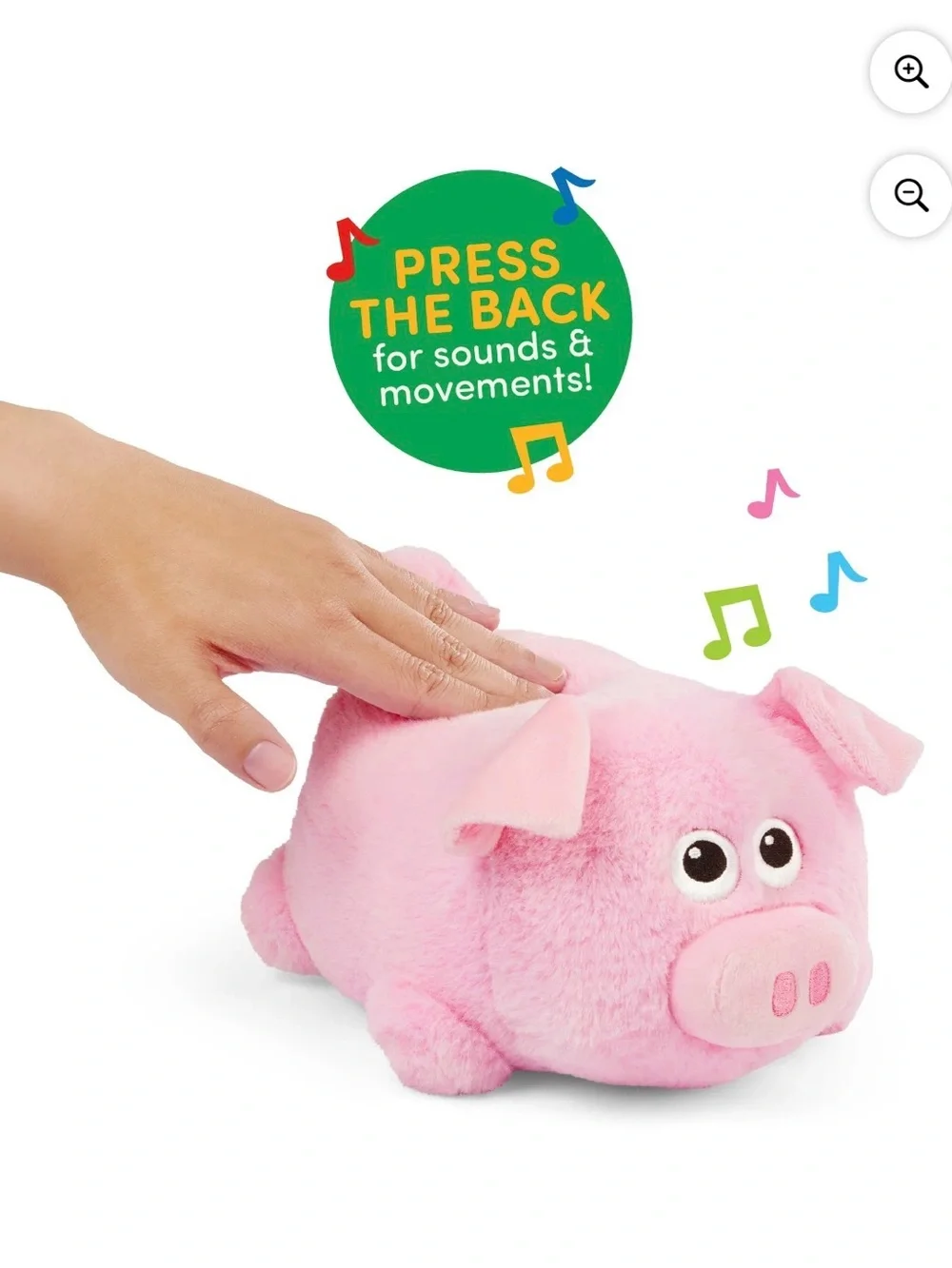 Battat Oink n’ Waddle Pig Interactive Plush Walking Stuffed Animal Toy